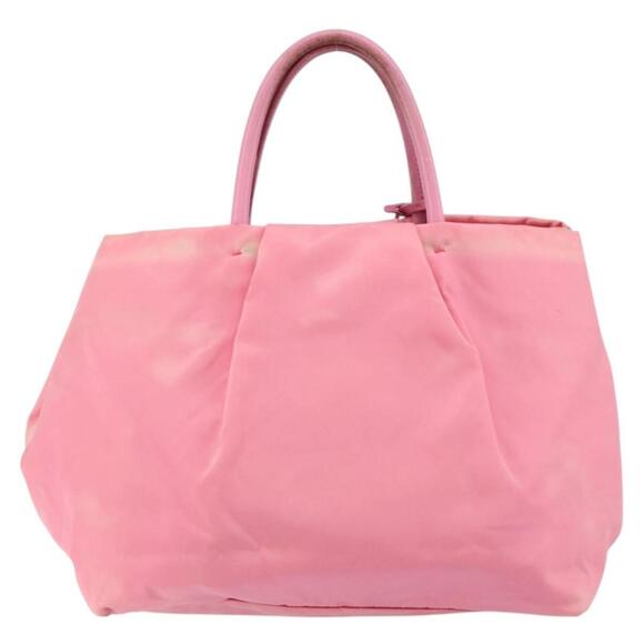 PRADA Hand Bag Nylon Pink Gold Auth 146881 - Picture 2 of 16